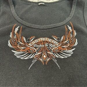 EASYRIDERS Top Womens Small Tank 2016 Rodeo Tour Motorcycle Shirt Moto Casual